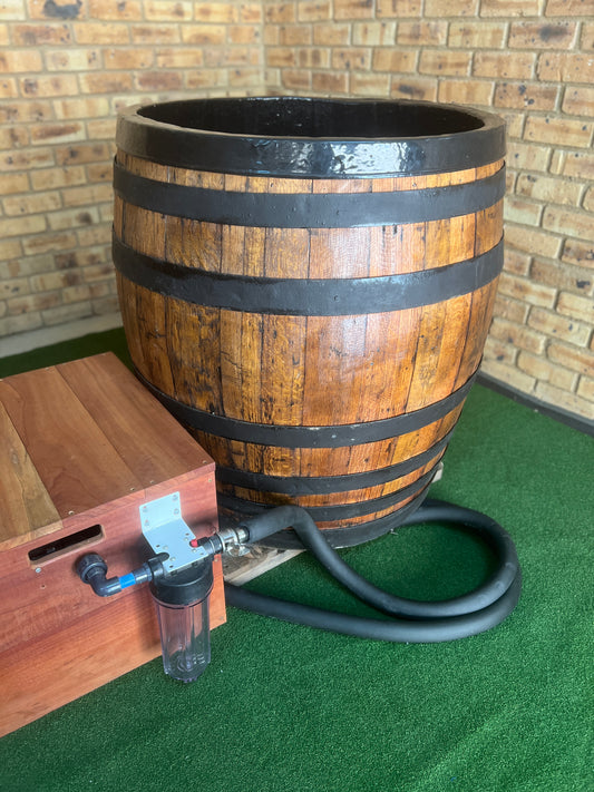 Refurbished Oak Wine Barrel Cold Plunge